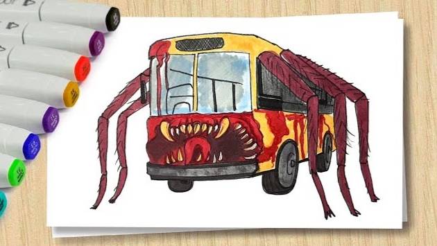 Как нарисовать Автобус пожиратель _ Brick Rigs