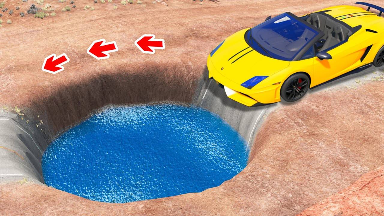 Сможет ли ламба проехать через огромную яму в гта 5 ? - эксперимент в gta 5 смотреть онлайн