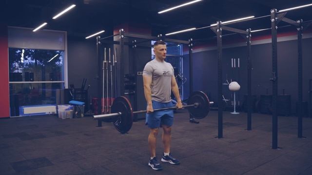 Взятие с виса в полуподсед/ Hang power clean