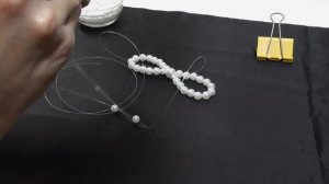 Новогодний бант из бусин | Елочные игрушки своими рука