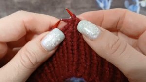 Французский берет спицами за один вечер. МК.