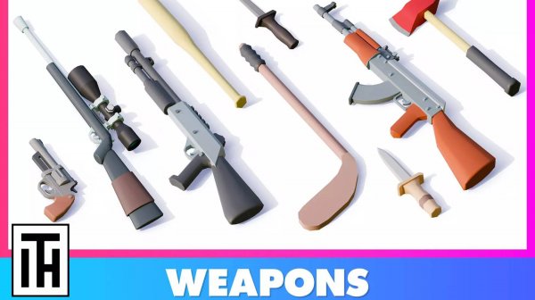 Asset Unity - FWeapons FREE - Low Poly 3D Models Pack