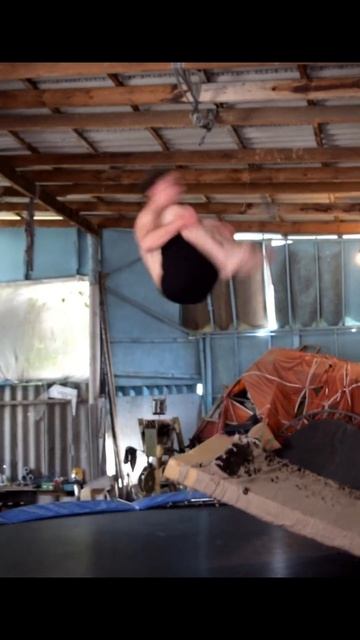 Double Somersault On A Trampoline двойное сальто на батуте  #film #kungfu #spo