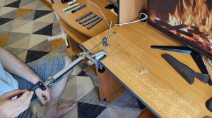 Заточка ножа  точилкой RUIXIN PRO RX 009