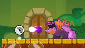 Злой Шар Мумия в игре Angry Ball Adventure Уровни 28-30 Битва с Боссом