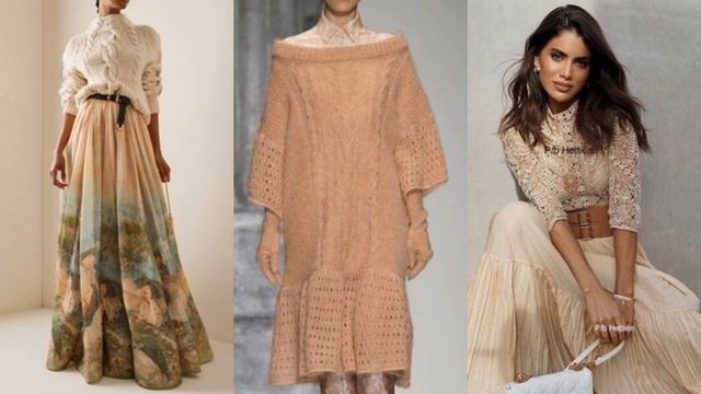 МОДНАЯ ВЯЗАНАЯ ОДЕЖДА 2024-2025 ❤️СТИЛЬНЫЕ ПЛАТЬЯ СВИТЕР