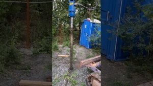 Монтаж винтовых свай мини-экскаватором