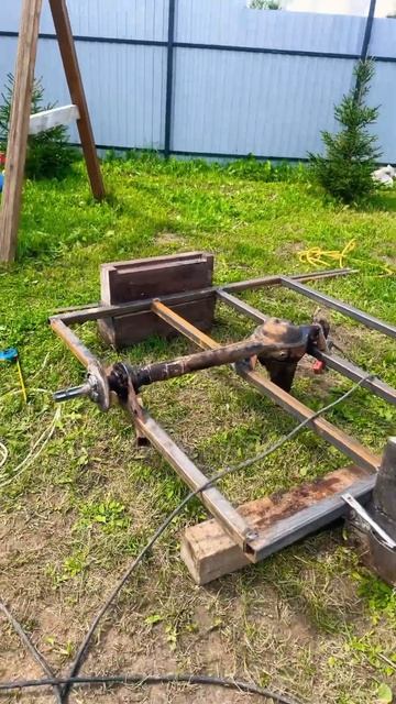 Изготовление косы на минитрактор на базе моста ВАЗ #ро смотреть онлайн