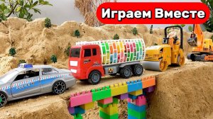 Машинки мультики 🚗Веселые грузовики строят мост ! сборник видео 🚗 Видео для детей