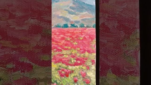 Тюльпаны на горе. размер 40x50 см Tulips on the mountain. size 40x50 cm смотреть онлайн