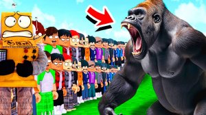 100 ИГРОКОВ ПРОТИВ 1 ГОРИЛЛЫ в РОБЛОКС