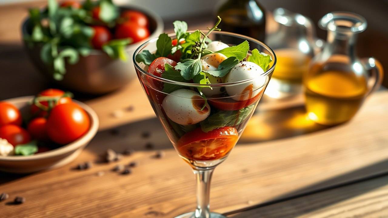 Вау-эффект: Салат Каприз в бокале — элегантно, вкусно, необычно! смотреть онлайн