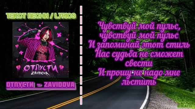 ZAVIDOVA – Отпусти | Текст Песни / Lyrics (Премьера трека 2024) смотреть онлайн