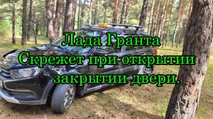 Скрежет при открытии закрытии двери Лада Гранта