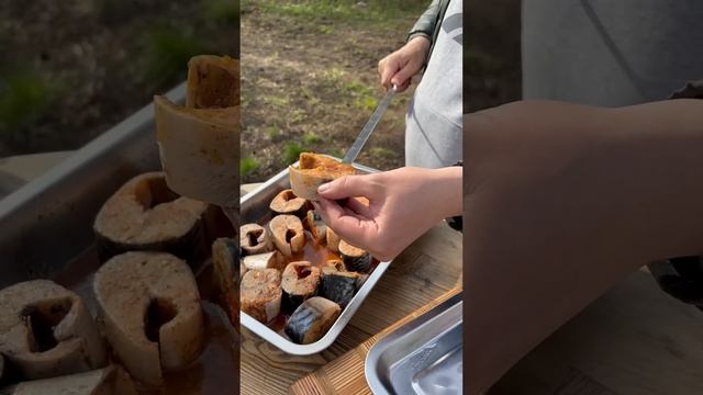 Рецепт ЛУЧШЕГО РЫБНОГО ШАШЛЫКА #food #cooking #еда смотреть онлайн