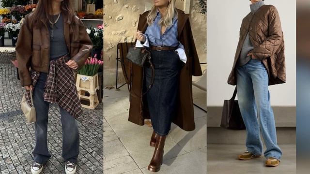 КОРИЧНЕВЫЙ САМЫЙ МОДНЫЙ ЦВЕТ 2024-2025🟣 СТИЛЬНЫЕ CASUAL ? смотреть онлайн