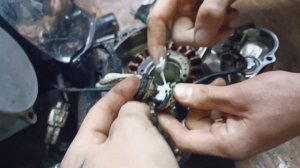 Ремонт генератора на мотоцикле Yamaha drag star подошёл к кон