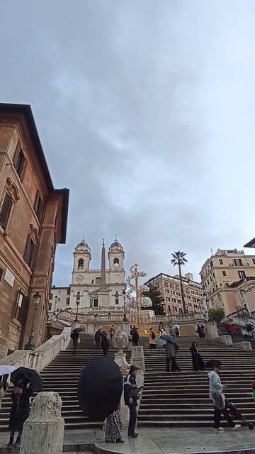 Площадь Испании,из фильма римские каникулы 🏛️💜 смотреть онлайн