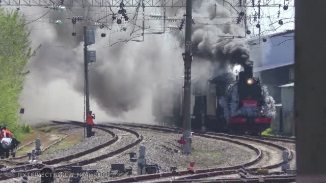 Паровоз ФД20-2109 с поездом Победы смотреть онлайн