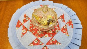 Шьем модную салфетку с оборкой  своими руками