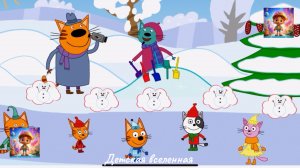 ТРИ КОТА / ХУДОЖНИК ПРОВОДИТ КОНКУРС СНЕЖНЫХ СКУЛЬПТУР / АНИМАЦИЯ ДЛЯ ДЕТЕЙ / 10