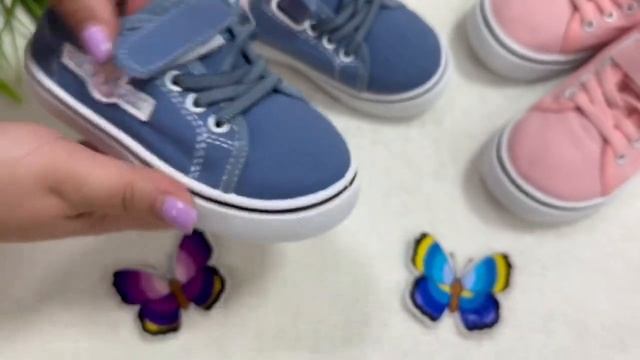 Кеды детские для малышей (розовые, голубые). Ассортимент в профиле. смотреть онлайн