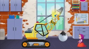 Маша и Медведь Интерактивная Игра! собираем машинки и строим дом для Маши!