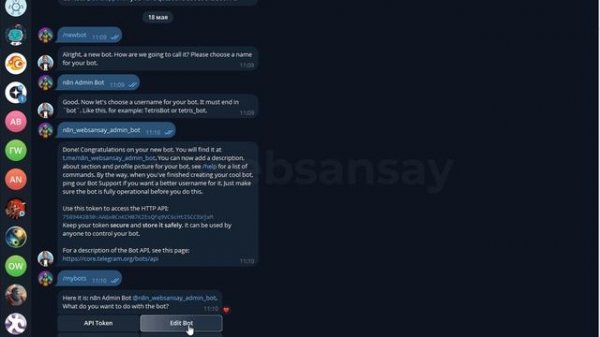 Создание Telegram бота админа n8n