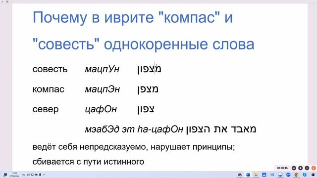 1850. Почему в иврите "компас" МАЦПЭН и "совесть" МАЦПУН о? смотреть онлайн