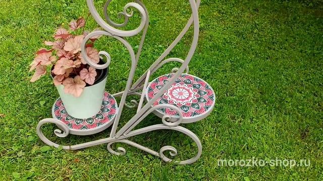 Подставка для цветов АНКИРА, металл, мозаика, 61х48 см   80