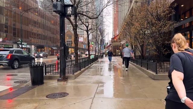 Великолепная прогулка в Дождливый день, по улицам ЧИКАГО! смотреть онлайн
