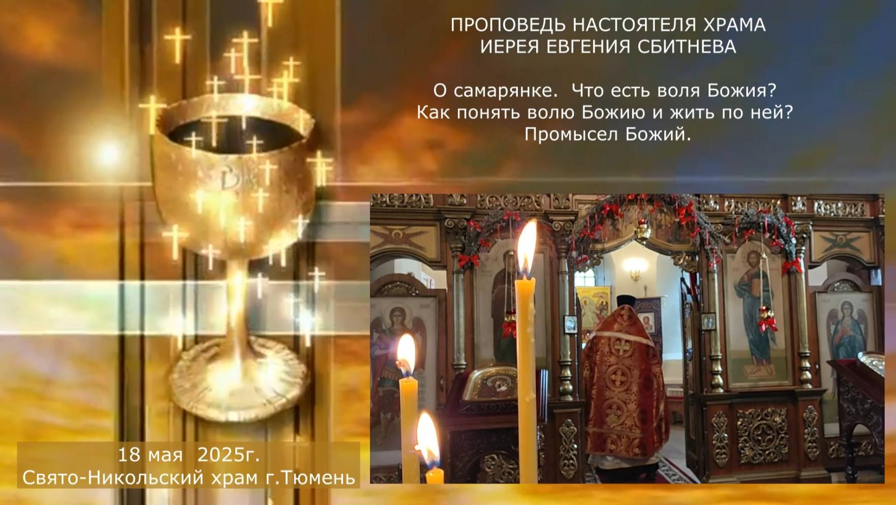 Что есть воля Божия и как понять её? Проповедь на Евангелие дня. отец Евгений Сбитнев. 18 мая 2025г смотреть онлайн