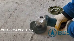 Быстрая шлифовка бетона чашкой REAL CONCRETE на УШМ | «Бел Ди