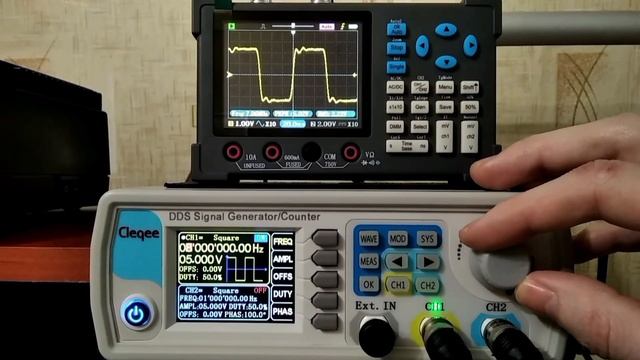 Осциллограф Zeeweii DSO3D12 тест меандром смотреть онлайн