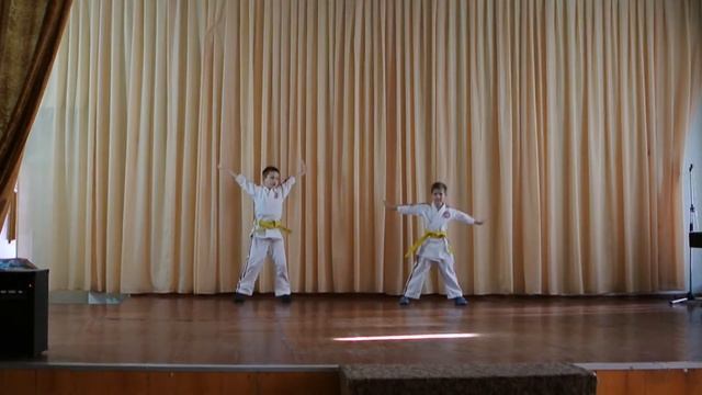 Каратэ (Никита, Алёша) на Физкульт-УРА (школа 35, Донецк)