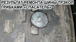 Результат ремонта шины ТРЭКОЛ Грибками Спасатель 1
