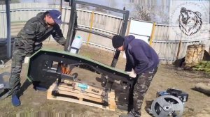 Обзор самодельной ленточной пилорамы Медведь