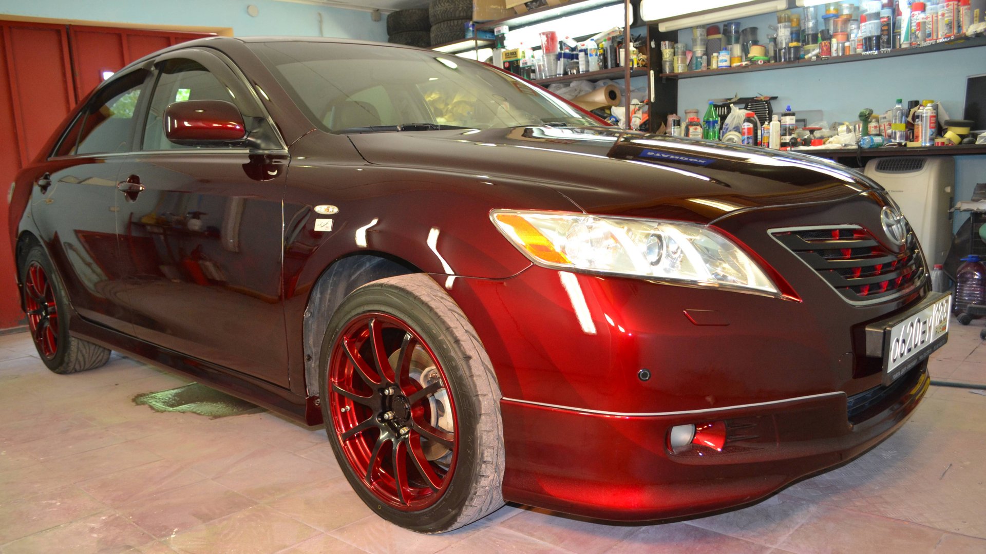 покраска в Candy dark cherry. Toyota Camry смотреть онлайн