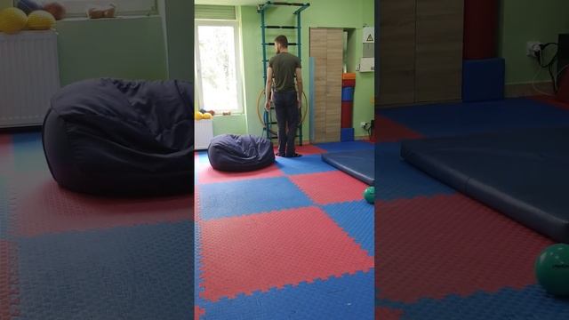 шведская стенка. Спасаем котика и собачку