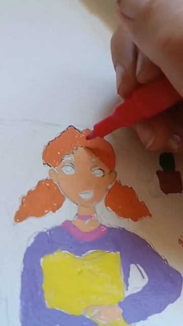 как рисовать акриловыми маркерами?✨ #королеваксюхари смотреть онлайн