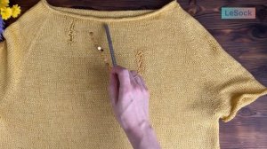 Льняная футболка Остатки роскоши. Обзор вязаной футболки. Вязание спицами. Летнее вязание.