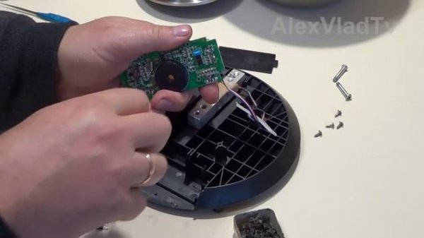 Весы VITESSE, ремонт кнопки