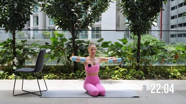 ТРЕНИРОВКА НА ВСЁ ТЕЛО С ГАНТЕЛЯМИ из фитнес-интенсив? смотреть онлайн