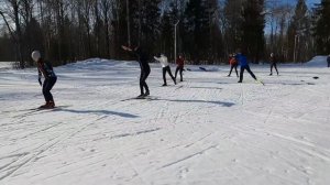 Двухшажный равнинный коньковый ход. С подводящим упра
