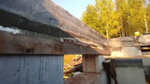 Уход за бетоном армопояса. Снятие опалубки