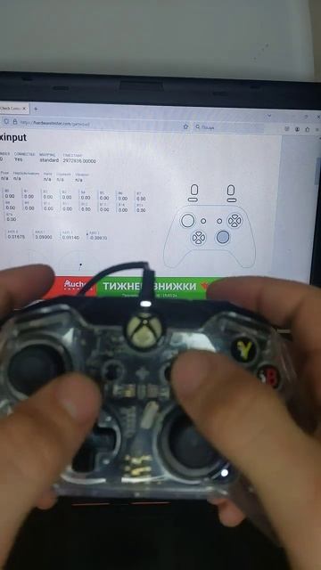 Xbox one x s wireles Controller geympad Joystick тест смотреть онлайн