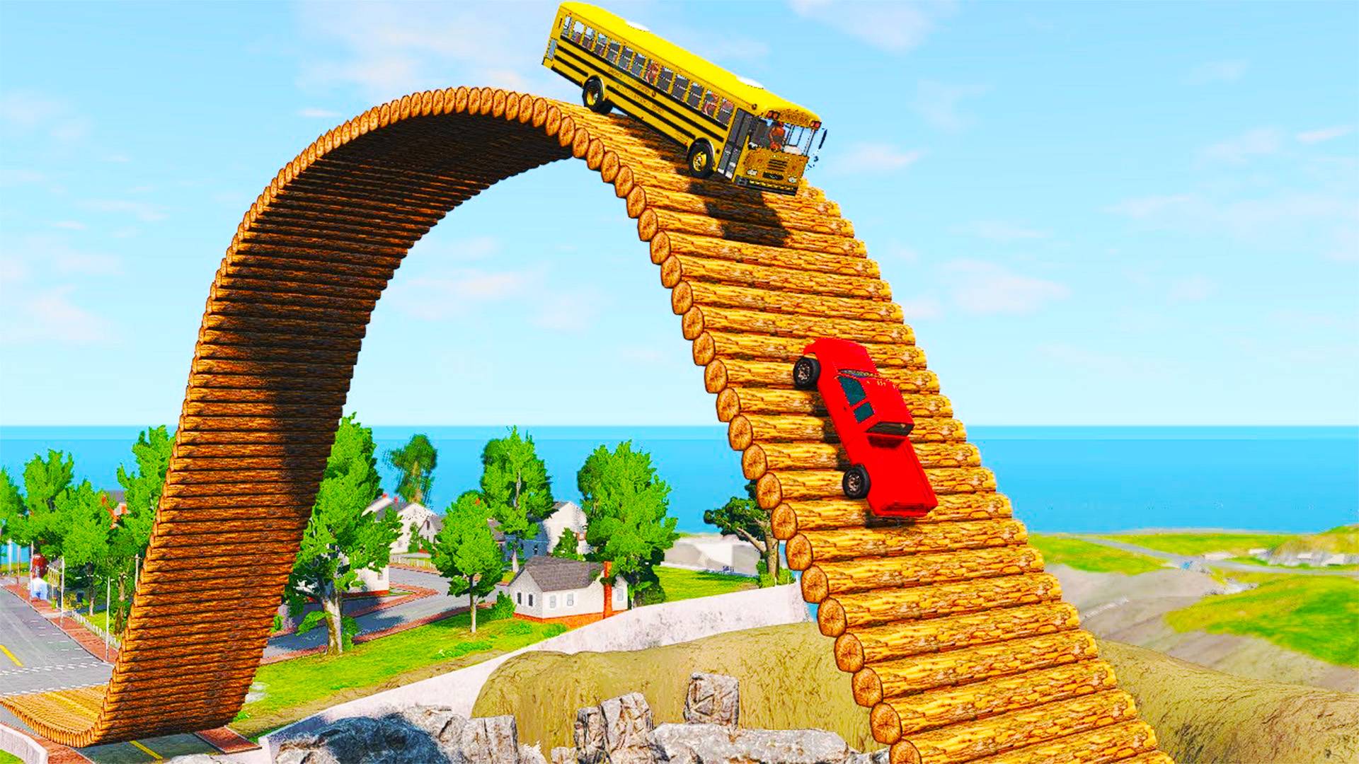 Автомобили VS Моста 😱|BeamNG.Drive|Бемиджи Драйв смотреть онлайн