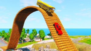 Автомобили VS Моста 😱|BeamNG.Drive|Бемиджи Драйв