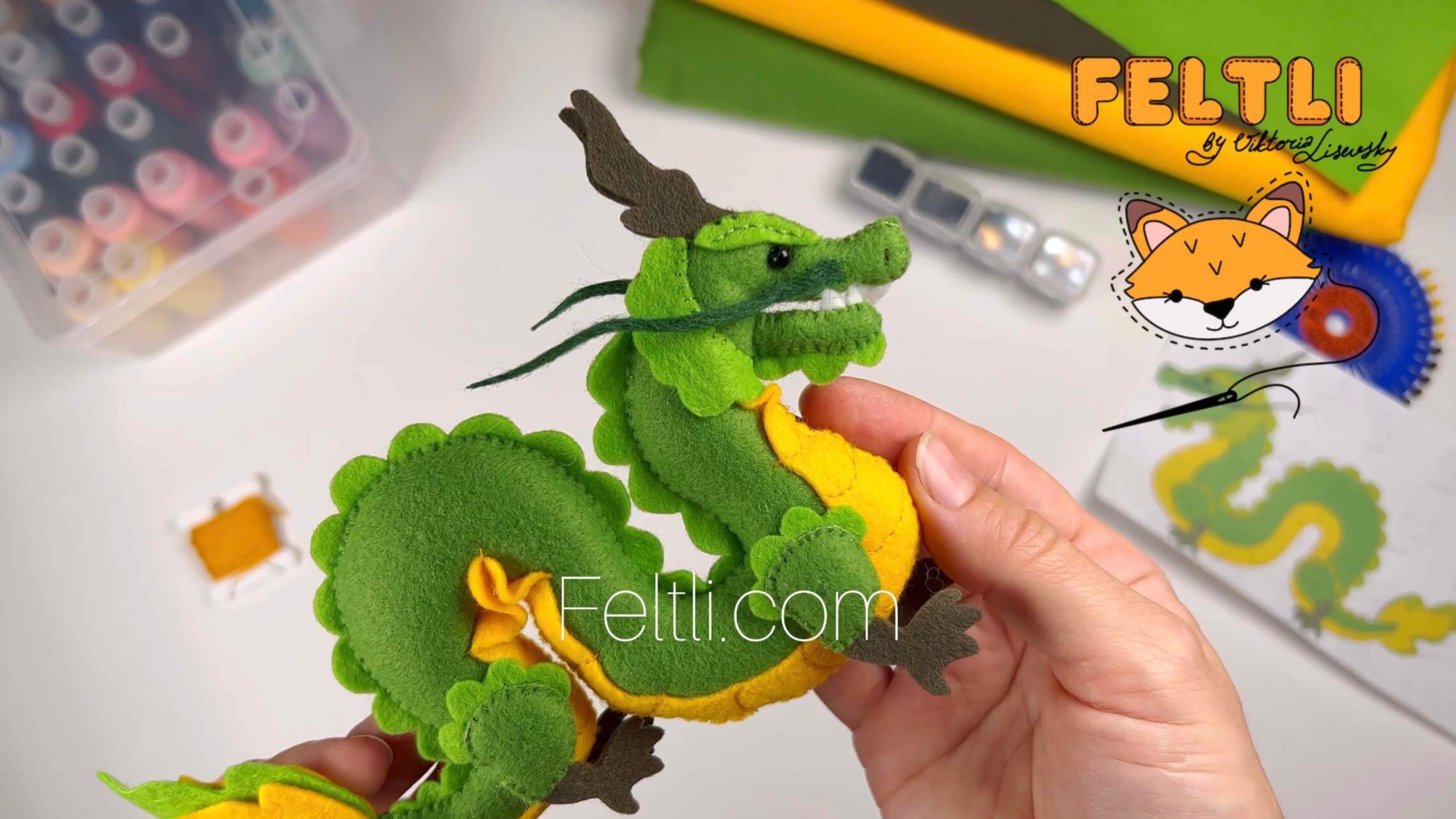 ДРАКОН из фетра своими руками / Символ 2036 года своими руками / Китайский дракон своими руками смотреть онлайн