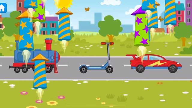 Транспорт для детей / Игра Синий Трактор